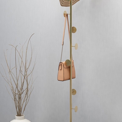 Wundersch&ouml;ner freistehender Garderobenst&auml;nder, Garderobenhaken, Metallgarderobe mit Stauraum