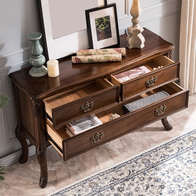 Mid-Century Modern Konsolentisch aus Holz, rechteckiger Konsolen-Sofatisch f&uuml;r den Flur