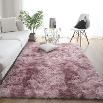 Tappeto casual rosa Tappeto con rampa sfumata in poliestere Tappeto lavabile per salotto