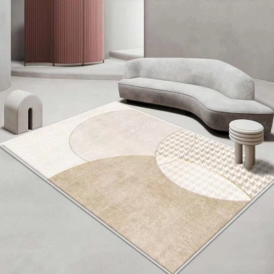 Tappeto moderno bianco Tappeto lavabile in poliestere colorato per salotto