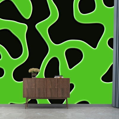 Illustrazione Carta da parati murale resistente alle macchie Decorazione murale con pelle di animale per la camera da letto