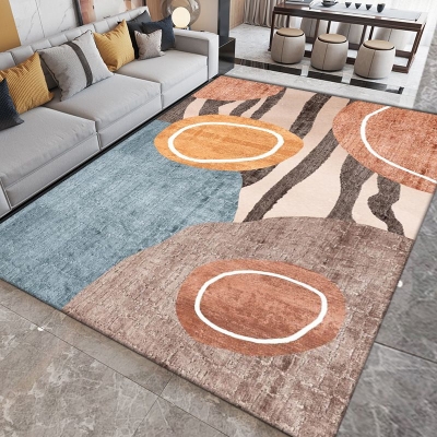 Tappeto grafico grigio Tappeto lavabile in poliestere per aree semplici per la decorazione domestica