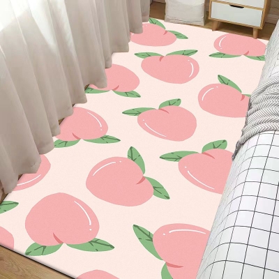 Tappeto con motivo floreale casual Tappeto in poliestere resistente alle macchie per camera da letto per adulti