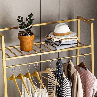 Glam Hall Stand Metall freistehendes Regal inklusive Garderobe