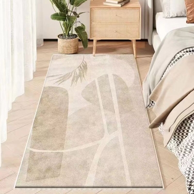 Tappeto casual grigio Tappeto in piume di poliestere Tappeto resistente alle macchie per salotto
