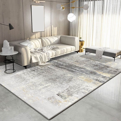 Tappeto moderno marrone Tappeto lavabile in poliestere a righe per la decorazione domestica