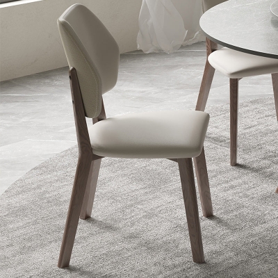 Sedie da pranzo da cucina imbottite in stile moderno con base in legno