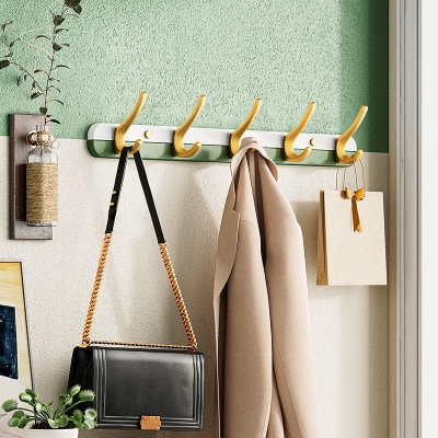 Kleiderb&uuml;gel aus Holz und Metall, moderner, minimalistischer Wandgarderobenst&auml;nder f&uuml;r Zuhause