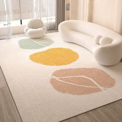 Tappeto Casual Colorblock Tappeto Morandi Color Area Tappeto in poliestere di facile manutenzione per soggiorno