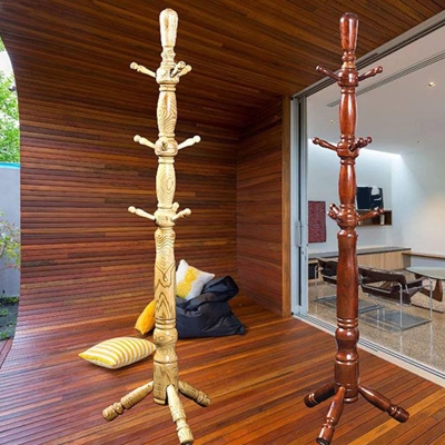 Traditioneller Garderobenst&auml;nder, freistehende Haken, Eschenholz, Flurst&auml;nder, Wohnzimmer