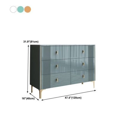 Moderne Schiefer-Aufbewahrungskommode im Glam-Stil, Doppelkommode mit 6/8 Schubladen