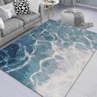 Elegante tappeto astratto Tappeto semplice per interni Tappeto resistente alle macchie in poliestere per la decorazione domestica