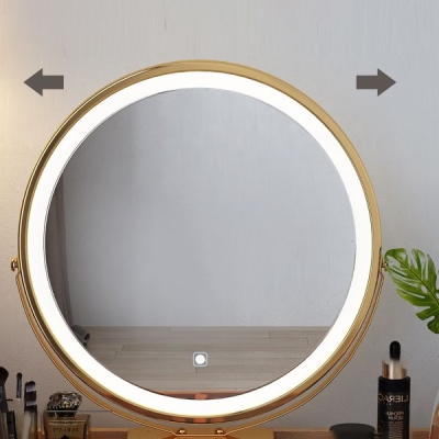 Set da toeletta con cassetti moderni, com&ograve; in legno massello con specchio