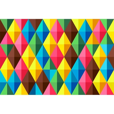 Carta da parati fotografica con geometria cromatica, decorazione murale per salotto