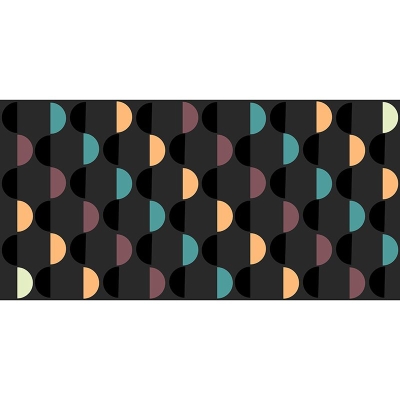 Illustrazione Murale Carta da parati colorata geometrica antimacchia per camera da letto contemporanea