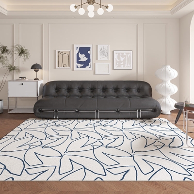 Tappeto moderno dalla linea minimalista Tappeto per interni in finto cashmere bianco Tappeto antiscivolo per camera da letto
