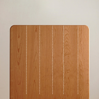 Tavolo da pranzo moderno con piano rettangolare in rovere naturale con 4 gambe in legno
