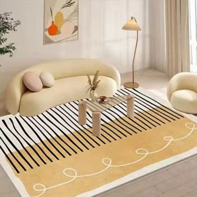 Tappeto moderno rosa Tappeto lavabile in poliestere con venature leopardate per salotto