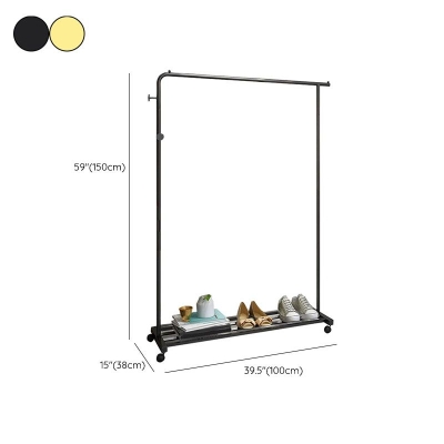 Industrielle Garderobe, freistehende Metallgarderobe mit Universalrad