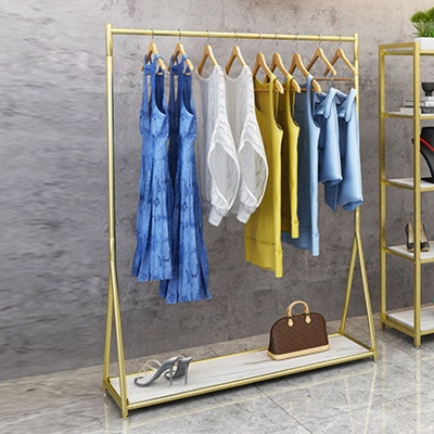 Moderner Flurst&auml;nder aus Metall, Aufbewahrungsregal, Flurbaum-Kleiderb&uuml;gel in Gold