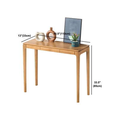 Massivholz-Mid-Century-Modern-Tisch in Brone-Konsolentisch 30"H