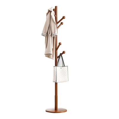 Moderner Kleiderb&uuml;gel mit Holzrahmen, freistehender Garderobe mit Haken
