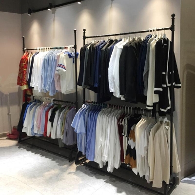 Industrie-Garderobe, freistehend, mit Metallstange, Garderobenst&auml;nder f&uuml;r den Flur