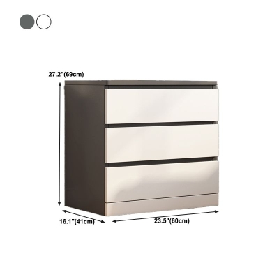 Cassettiera portaoggetti verticale bianca in stile moderno in legno con 3/4/5/6 cassetti