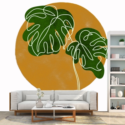Illustrazione Carta da parati Decorazione vegetale Decorazione murale del soggiorno
