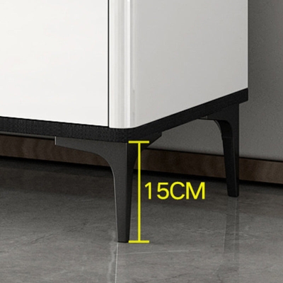 Moderne Schlafzimmer-Aufbewahrungskommode, 15,7" breite Steinkommode in Wei&szlig; mit Schubladen