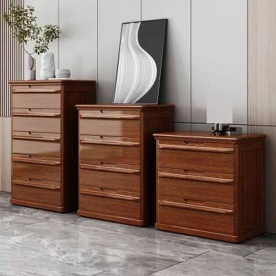 Contemporary Home Aufbewahrungstruhe aus Holz, vertikale Truhe in Braun mit Schubladen