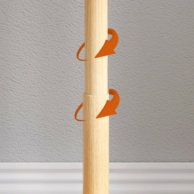 Kit da ingresso moderno in legno per albero da ingresso con ganci appendiabiti da terra