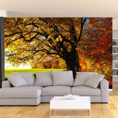 Umweltfreundliche Fotografie Wald Wandgem&auml;lde Wohnzimmer Wandtapete