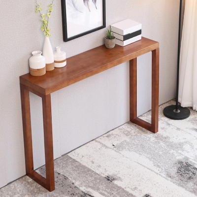 12 Zoll breiter Akzenttisch Mid-Century Modern Rechteckiger Konsolentisch aus Holz