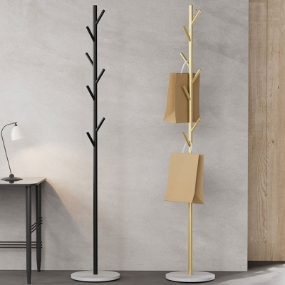 Zeitgen&ouml;ssische Garderobe aus Metall, Schiefer, freistehende Bodengarderobe f&uuml;r das Wohnzimmer