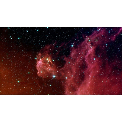 Carta da parati fotografica resistente alle macchie, carta da parati con cielo stellato, soggiorno