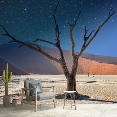 Carta da parati murale per soggiorno con fotografia moderna del deserto