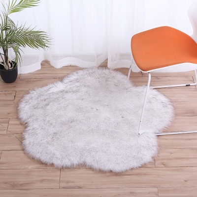 Tappeto a forma di fiore irregolare Tappeto da soggiorno Tappeto lavabile in poliestere