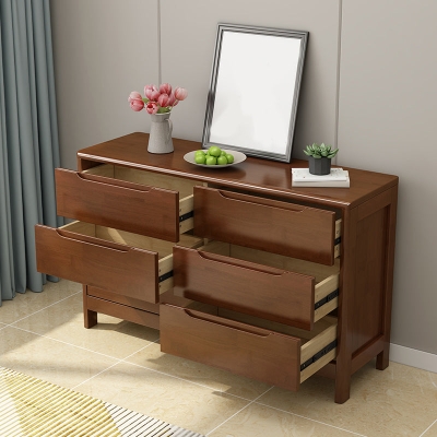 Moderne Kommode aus massivem Holz, Schlafzimmer-Aufbewahrungskommode mit 5/6/9 Schubladen