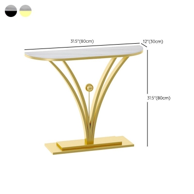 Glam Console Accent Table Tavolino da divano rettangolare con finitura anticata