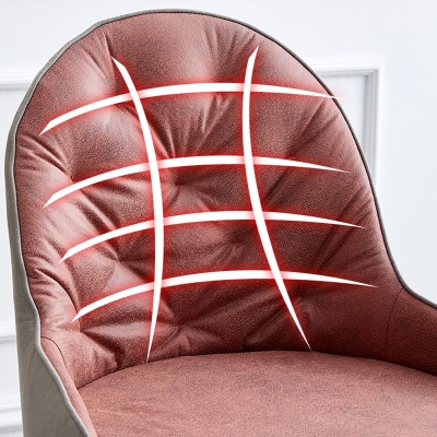 Poltrone da pranzo in metallo con schienale massiccio per la casa in stile moderno (set di 4/8)