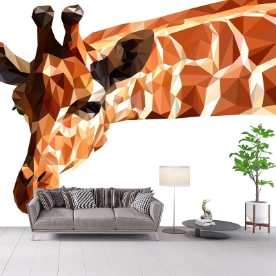 Potography Tiere Geometrische Tapete Wohnzimmer Wandgem&auml;lde