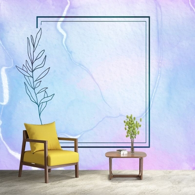 Carta da parati murale con illustrazione di piante Carta da parati ecologica per camera da letto