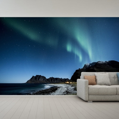Cielo stellato Fotografia Motivo Muffa Carta da parati orizzontale per soggiorno