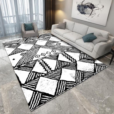 Tappeto antimacchia Tappeto rettangolare con motivo geometrico Tappeto da soggiorno