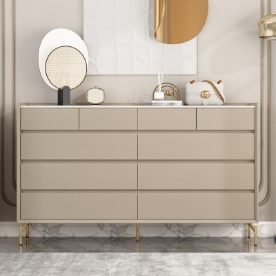 Glam Stone Aufbewahrungstruhe Schlafzimmer 16" breite Kommode in Wei&szlig; mit Schubladen