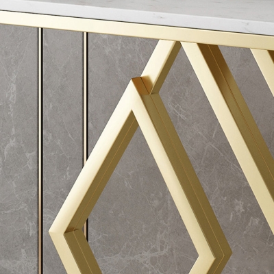 Moderner Konsolen-Akzenttisch mit antikem Finish, Konsolen-Sofatisch aus Marmor
