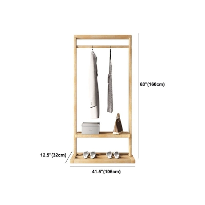 Moderne Holz-H&auml;ngeschiene, Aufbewahrungsregal und Haken, Kleiderb&uuml;gel