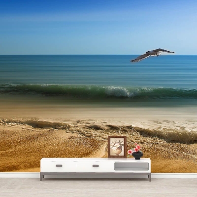 Fotografia murale ambientale resistente alla muffa Mare stampato tropicale