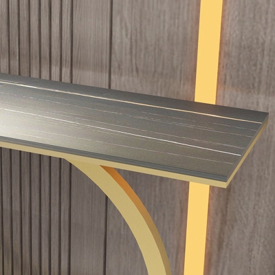Tavolo consolle resistente ai graffi, alto 80 cm, in pietra, con ripiano